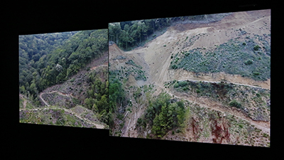 Angela Melitopoulos and Angela Anderson, Unearthing Disaster II, video installation, 2015